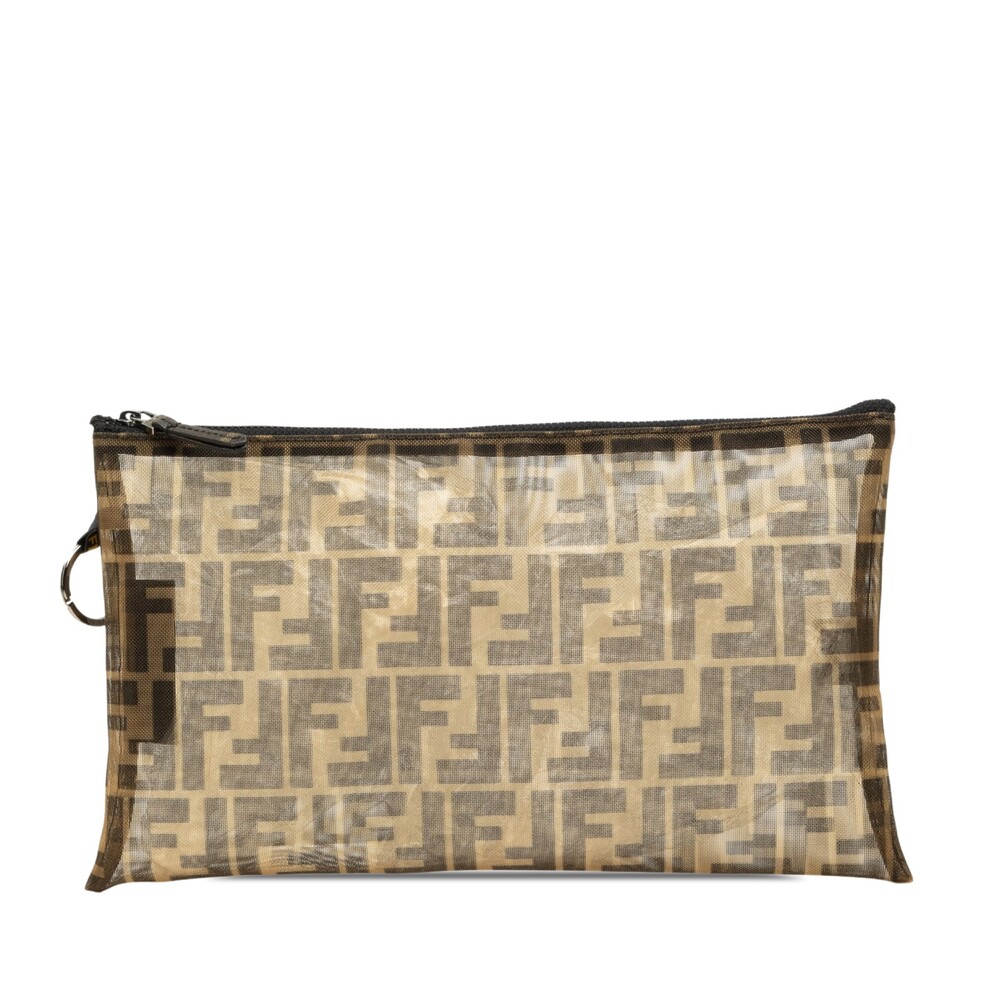 Fendi Zucca Mesh Clutch Pre-Loved Brown #321363F44B